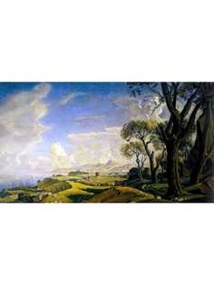 Постер DRABS A3 Богаевский Константин Федорович, Пейзаж с деревьями