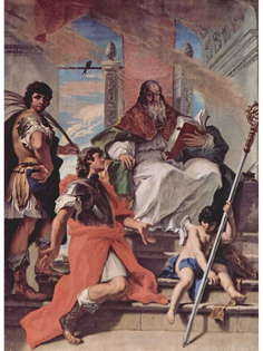 Постер DRABS A3 Себастьяно Риччи, Свв. Прокул, Фирм и Рустик из Вероны и ангел