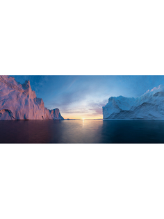 Постер DRABS A2 Илулиссат, Гренландия. Летнее полуночное солнце и айсберги