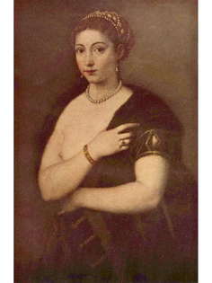 Постер DRABS A3 Tициан Вечеллио, Девушка в мехах