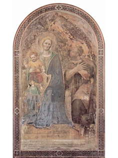 Постер DRABS A3 Джентиле да Фабриано, Фреска из собора в Урбино. Мадонна