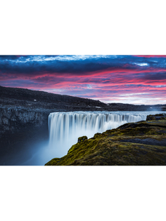 Постер DRABS A3 Красочный восход солнца на Деттифоссе, Йокулсарглюфур, Исландия