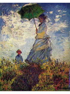 Постер DRABS A3 Моне, Клод Оскар , Камилла Моне и сын Жан на холме