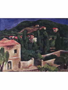 Постер DRABS A2 Кончаловский Петр Петрович, Пейзаж. Гора Кассис