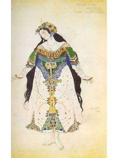 Постер DRABS A3 Бакст Лев Самуилович, Эскиз костюма царевны для Жар-Птицы И.Стравинского