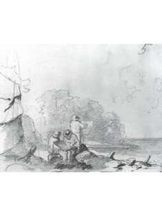 Постер DRABS A3 Васильев Федор Александрович, Художники, работающие на берегу озера