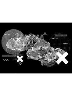 Постер DRABS A3 абстракция киберпанк генеративное искусство