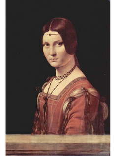 Постер DRABS A3 Леонардо да Винчи, Портрет молодой женщины La belle Ferroniиre