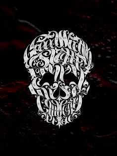 Постер DRABS А2 Lettering Skull