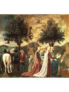 Постер DRABS A2 Пьеро Делла Франческа, Царица Савская поклоняется Священному Древу