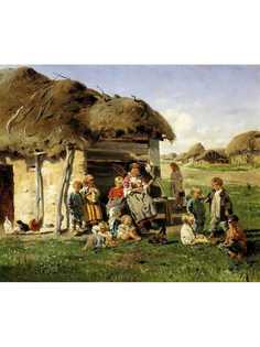 Постер DRABS A2 Маковский Владимир Егорович, Крестьянские дети