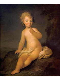 Постер DRABS A2 Рокотов Федор Степанович, Обнаженная девочка