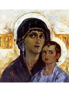 Постер DRABS A3 Нестеров Михаил Васильевич, Богоматерь с младенцем