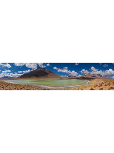 Постер DRABS A2 Большая панорама озера Канапа с горным массивом Анды Боливии