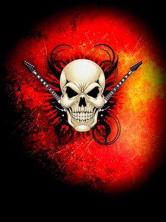 Постер DRABS А3 Rock skull