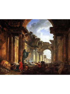 Постер DRABS A2 Гюбер, Робер, Воображаемый вид Большой галереи в руинах