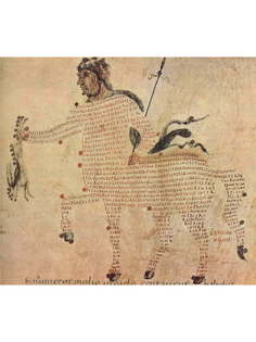 Постер DRABS A3 Каролингский иллюстратор 9 века. Добродетели. Кентавр