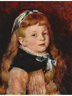 Постер DRABS A2 Ренуар, Пьер Огюст, Барышня Гримпель с голубой лентой в волосах