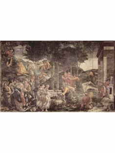 Постер DRABS A3 Сандро Боттичелли, Фрески Сикстинской капеллы в Риме, Юность Моисея