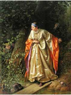 Постер DRABS A3 Грибков Сергей Иванович, Боярышня у водоема