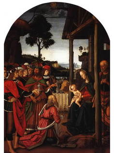 Постер DRABS A3 Перуджино Пьетро ди Христофоро Вануччи ок. 1446 1523 , Поклонение волхвов