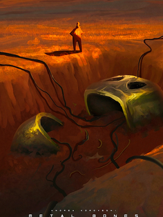 Постер DRABS A3 Иллюстрация Metal bones