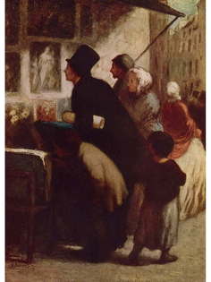 Постер DRABS A3 Домье, Оноре Викторьен, У торговца гравюрами