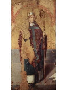 Постер DRABS A3 Антонелло да Мессина, Полиптих св. Григория, левая доска, св. Григорий