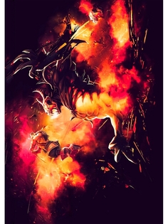 Постер DRABS А3 Dota сражение с огненным драконом