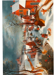 Постер DRABS А2 Джейкоб Гриммер - Зимний пейзаж с убийством иноков