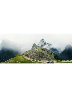 Постер DRABS A2 Красивый восход солнца из руин Мачу-Пикчу в Перу в туманный день
