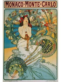 Постер DRABS A3 Альфонс Муха 1860 1939 , Монако. Монте-Карло