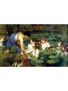 Постер DRABS A3 Джон Уильям Уотерхаус, Гилас и нимфы
