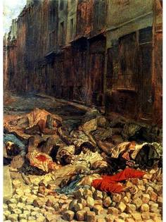 Постер DRABS A3 Месонье, Эрнест, Баррикада, улица Мортеллери, июнь 1848 г