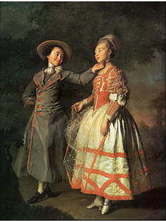 Постер DRABS A3 Левицкий Дмитрий Григорьевич, Портрет Хованской и Хрущевой