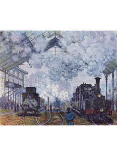 Постер DRABS A2 Моне, Клод Оскар , Вокзал Сен-Лазар в Париже, прибытие поезда