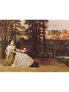 Постер DRABS A2 Курбе, Гюстав, Дама на террасе дама из Франкфурта