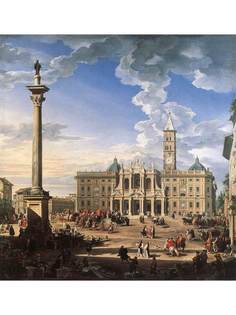Постер DRABS A2 Джованни Паоло Паннини, The Piazza and Church of Santa Maria Maggiore
