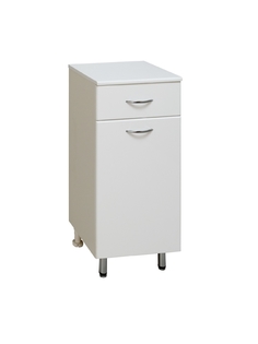 Тумба в ванную (полупенал) Runo 30 /с корзиной для белья/ РУНО