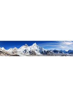 Постер DRABS A3 Панорамный вид на горы Гималаи, гору Эверест и ледник Хумбу