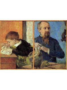 Постер DRABS A3 Гоген, Поль, Портрет скульптора Обе с сыном