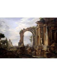 Постер DRABS A3 Джованни Паоло Паннини, Capriccio of Classical Ruins