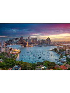Постер DRABS A2 Городской пейзаж Сиднея, Австралия с Харбор-Бридж 2