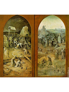 Постер DRABS A2 Иероним Босх 1450 60 1516 , Взятие под стражу и несение креста