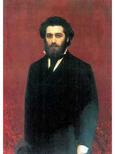 Постер DRABS A2 Крамской Иван Николаевич, Портрет художника Архипа Ивановича Куинджи