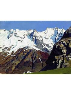 Постер DRABS A3 Левитан Исаак Ильич, Цепь гор. Монблан