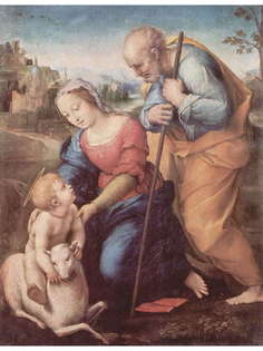 Постер DRABS A3 Рафаэль Санти, Святое семейство с агнцем