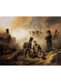 Постер DRABS A2 Верне, Эмиль Жан Орас, The Dog of the Regiment Wounded