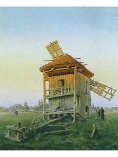 Постер DRABS A2 Маковский Владимир Егорович, Ветряная мельница