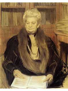 Постер DRABS A3 Кустодиев Борис Михайлович, Портрет писательницы А.В.Шварц